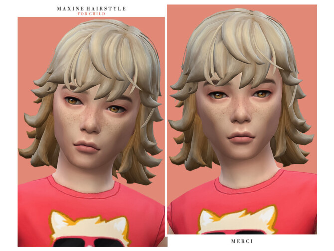 Sims 4 Maxine Hairstyle  Child  By   Merci  at TSR