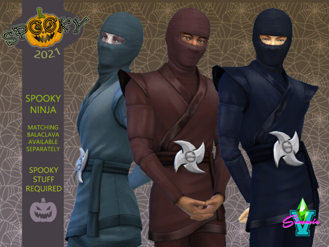 Sims 4 Spooky Ninja by SimmieV at TSR