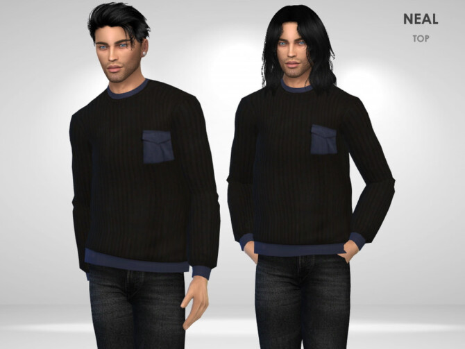 Sims 4 Neal Top by Puresim at TSR