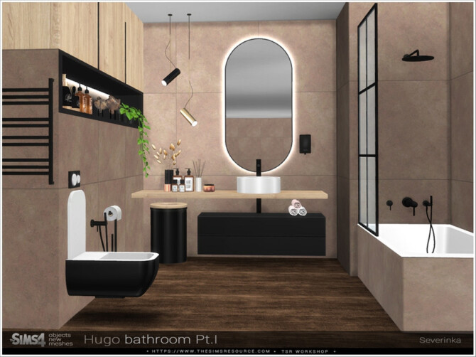 Sims 4 Hugo bathroom Pt.I furniture by Severinka  at TSR