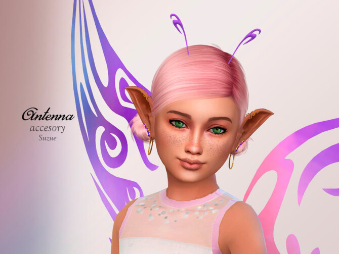 Sims 4 Butterfly Antenna Headdress Child by Suzue at TSR