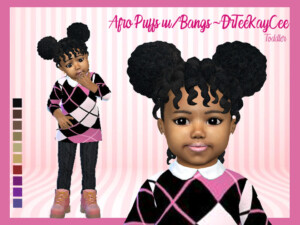 Afro Puffs with Twisty Bangs – Toddler by drteekaycee at TSR
