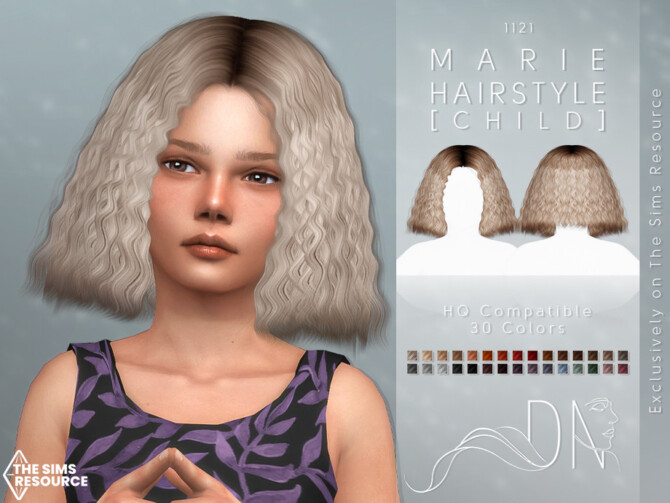 Sims 4 Marie Hairstyle [Child] by DarkNighTt at TSR