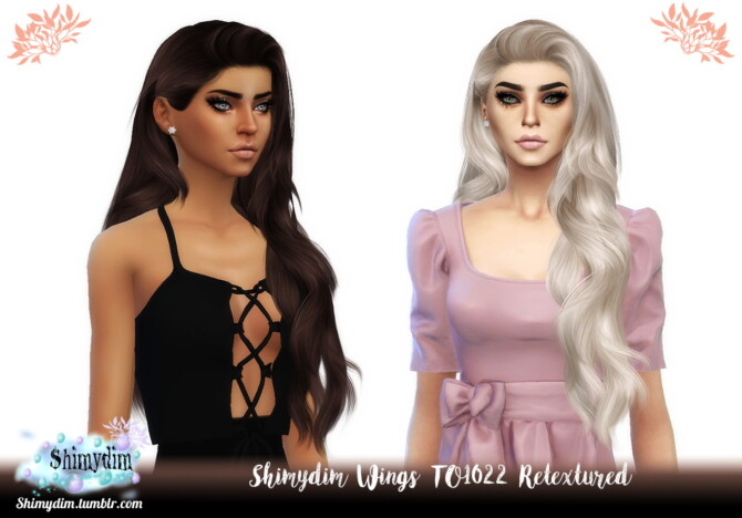 Sims 4 Wings TO1022 Hair Retexture at Shimydim Sims