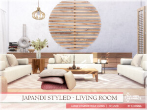 Japandi Styled – Living Room by Lhonna at TSR