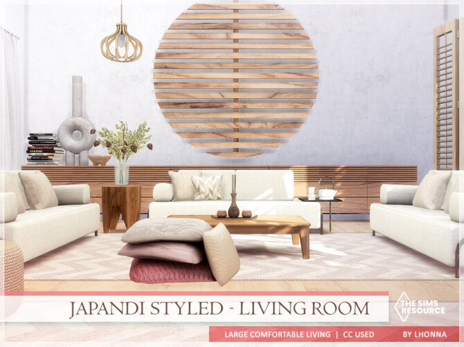 Sims 4 Japandi Styled   Living Room by Lhonna at TSR