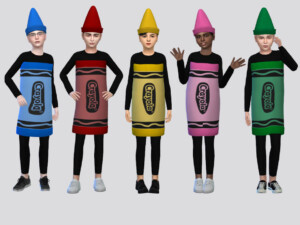 Crayons Costume Kids by McLayneSims at TSR