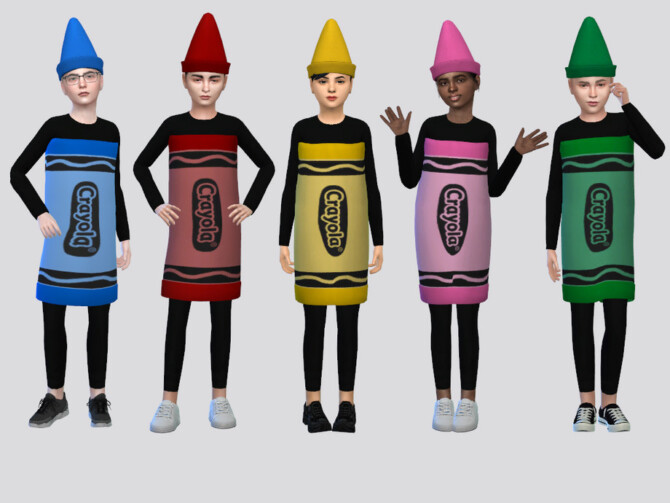 Sims 4 Crayons Costume Kids by McLayneSims at TSR