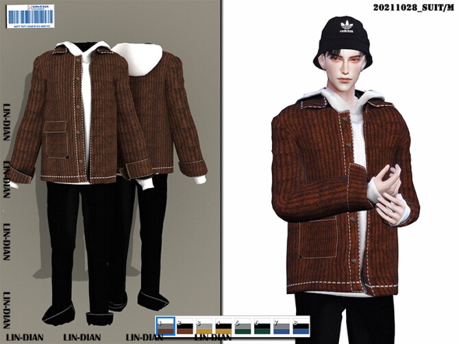 Sims 4 Hoodies and corduroy jackets by LIN DIAN at TSR