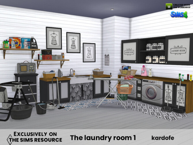 Sims 4 The laundry room 1 by kardofe at TSR