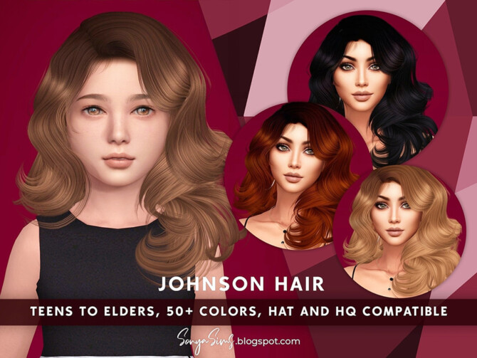 Sims 4 Johnson Hair KIDS by SonyaSimsCC at TSR