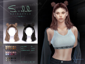 Double-Half Bun hairstyle by S-Club at TSR
