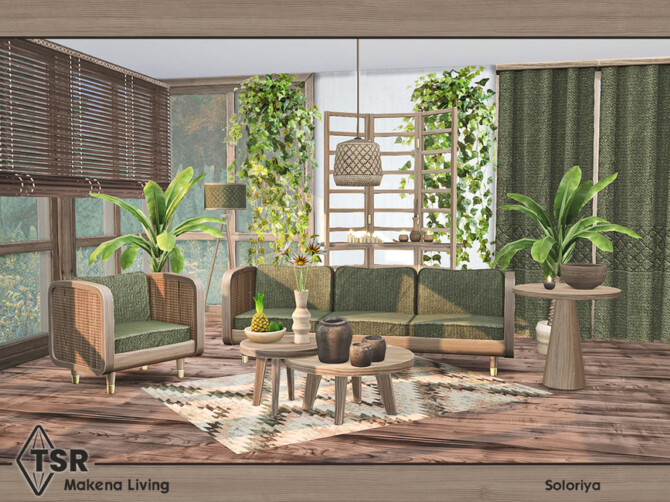 Sims 4 Makena Living by soloriya at TSR