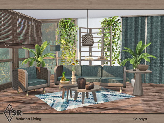 Sims 4 Makena Living by soloriya at TSR