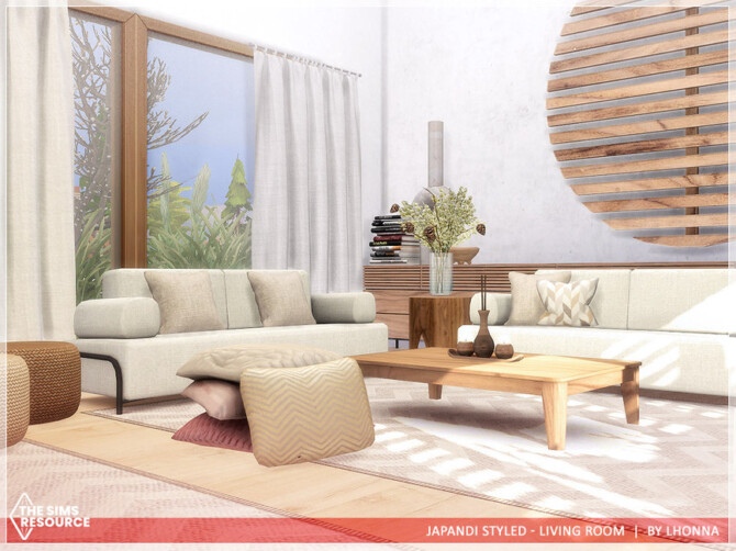 Sims 4 Japandi Styled   Living Room by Lhonna at TSR