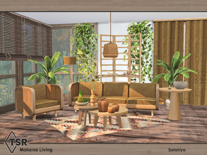 Sims 4 Makena Living by soloriya at TSR