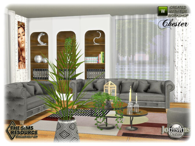Sims 4 Chester livingroom by jomsims at TSR