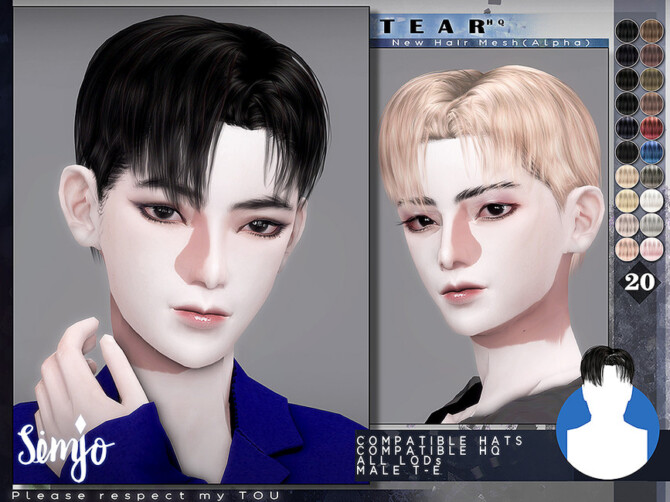 Sims 4 Male Hairstyle Tear by KIMSimjo at TSR