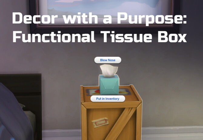 Sims 4 Decor with a Purpose: Functional Tissue Box by Ilex at Mod The Sims 4