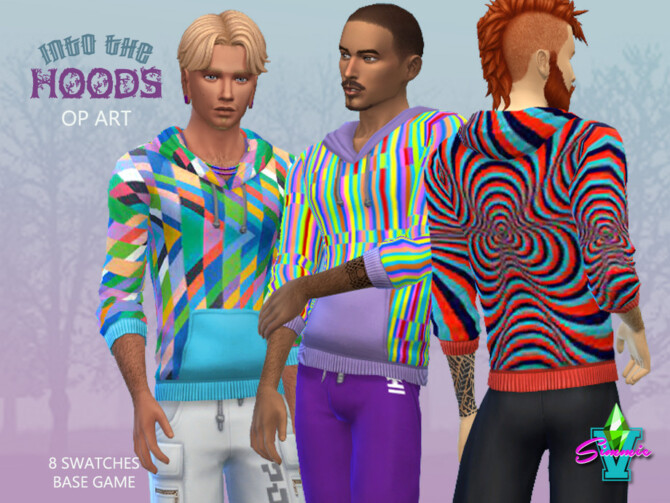 Sims 4 Into the Hoods Op Art by SimmieV at TSR