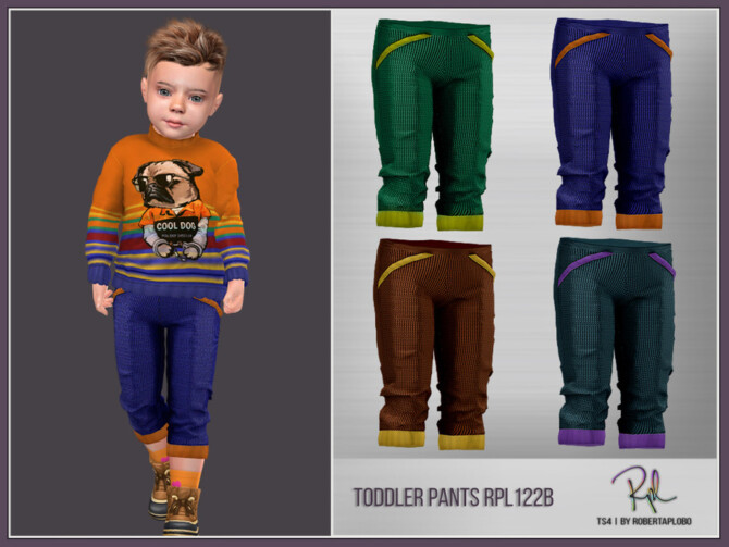 Sims 4 Toddler Pants RPL122B by RobertaPLobo at TSR