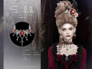 Modern Gothic rose necklace by S-Club at TSR