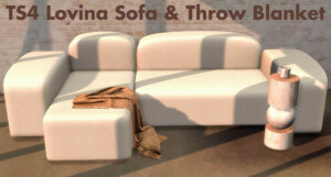 Lovina sofa & throw blanket at Riekus13