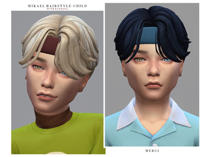 Sims 4 Mikael Hairstyle   Child by  Merci  at TSR