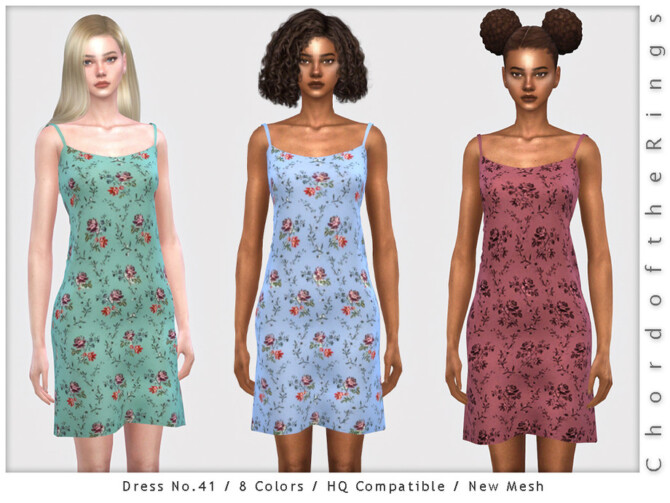 Sims 4 Dress No.41 by ChordoftheRings at TSR