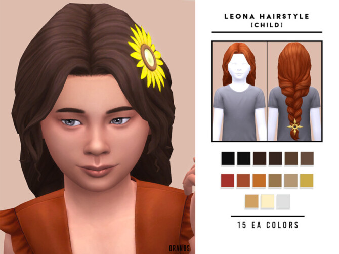 Sims 4 Leona Hairstyle [Child] by OranosTR at TSR