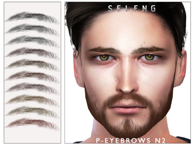Sims 4 P Eyebrows N2 by Seleng at TSR