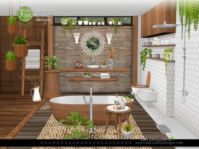 Sims 4 Naturalis Bathroom Decor by SIMcredible! at TSR