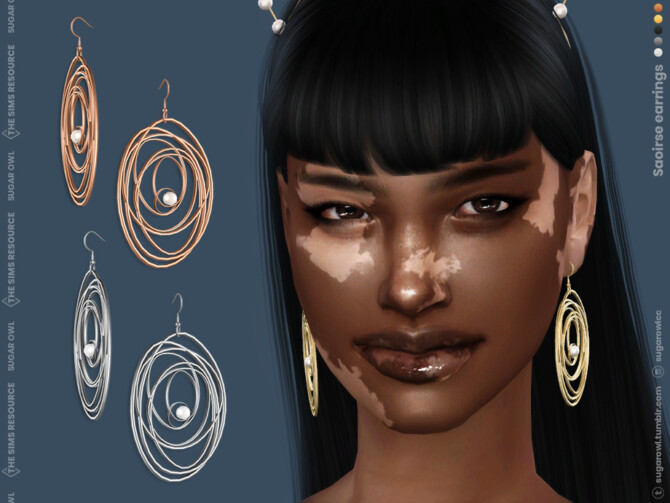 Sims 4 Saoirse earrings by sugar owl at TSR