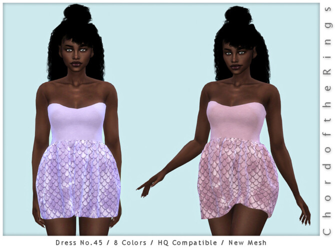 Sims 4 Dress No.45 by ChordoftheRings at TSR