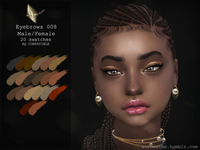 Sims 4 Eyebrows 008 by Aurum at TSR