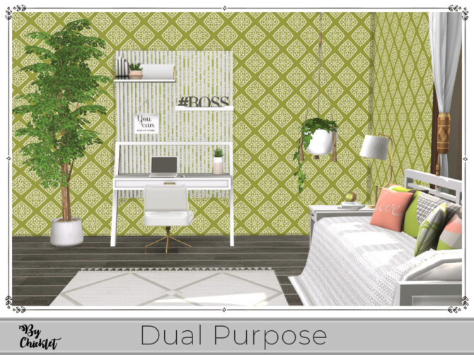 Sims 4 Dual Purpose Office Bedroom Combo by Chicklet at TSR