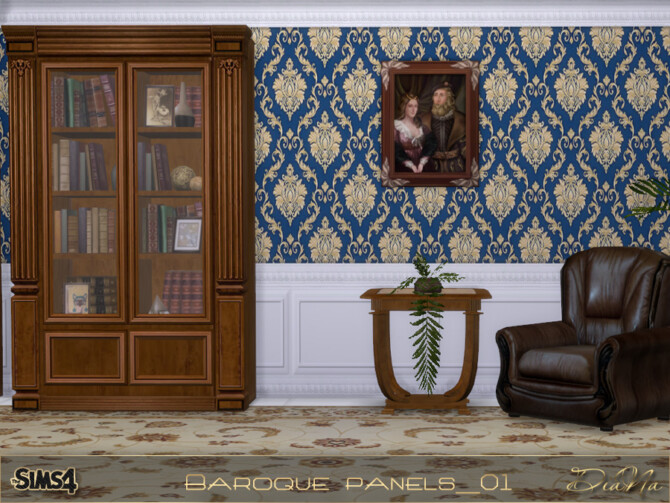 Sims 4 BAROQUE PANELS 01 at DiaNa Sims 4