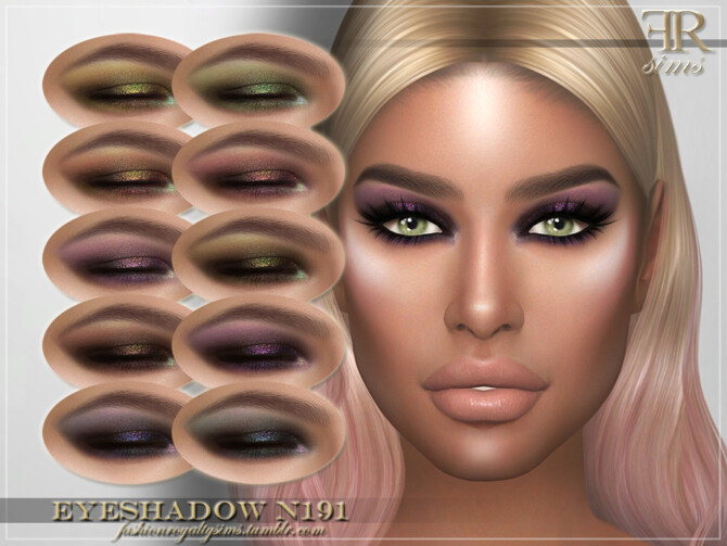 Sims 4 Eyeshadow N191 by FashionRoyaltySims at TSR