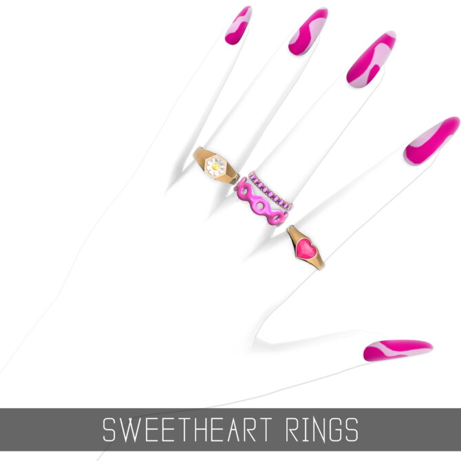 Sims 4 SWEETHEART RINGS at SIMplicity