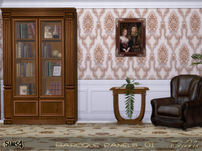 Sims 4 BAROQUE PANELS 01 at DiaNa Sims 4