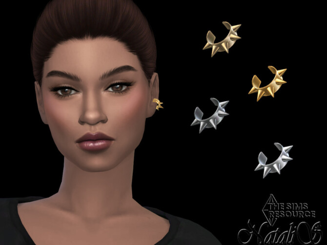 Sims 4 Spiked ear cuff by NataliS at TSR