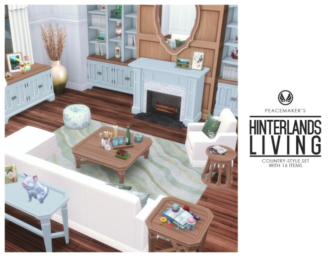 Sims 4 Hinterlands Living Country Style with 16 Items at Simsational Designs