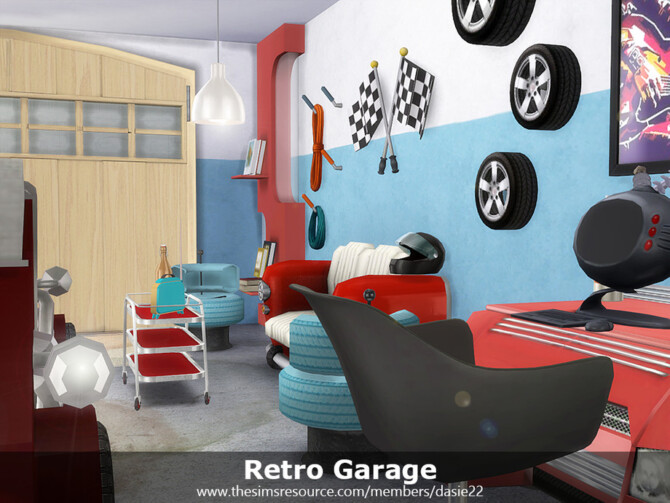 Sims 4 Retro Garage by dasie2 at TSR