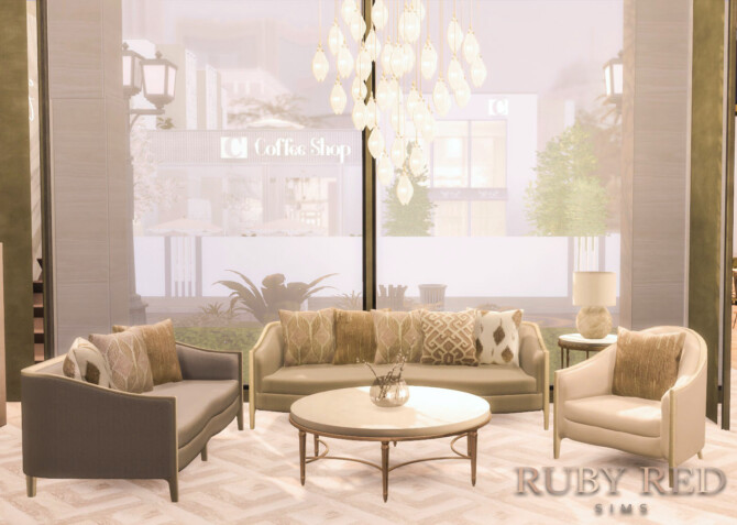 Sims 4 Aura Lounge + CC Set at Ruby Red