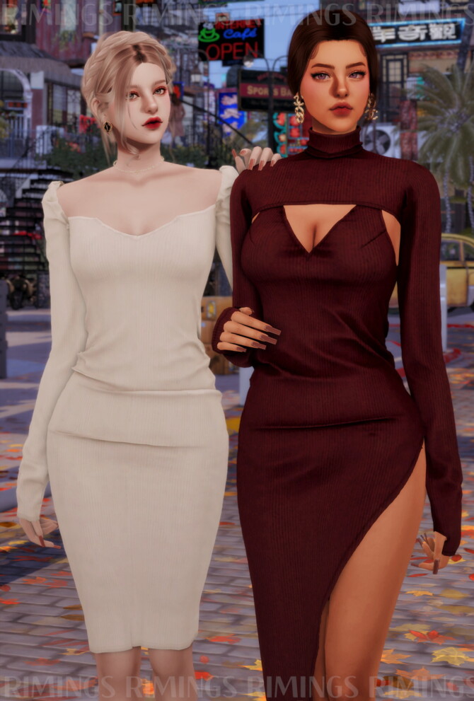 Sims 4 Simple Dress Set at RIMINGs