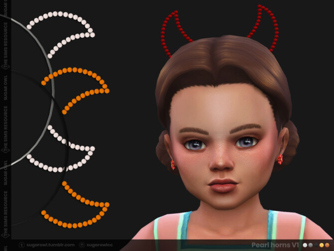 Sims 4 Pearl Horns for toddlers V1 by sugar owl at TSR