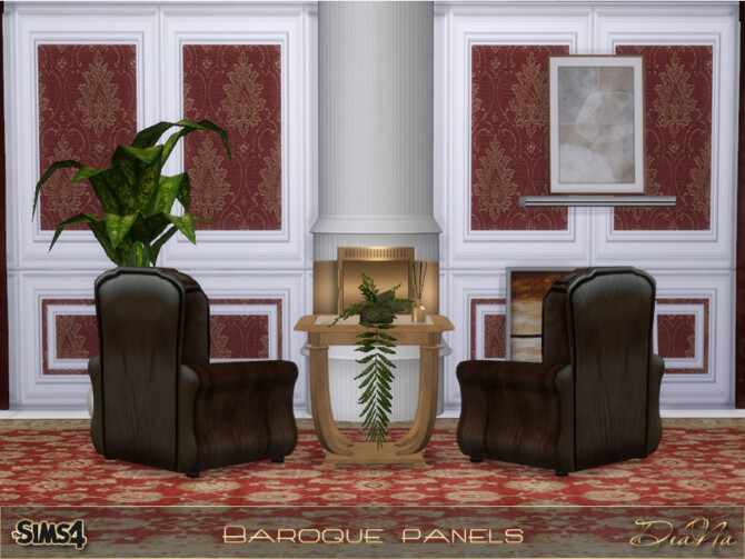 Sims 4 BAROQUE PANELS at DiaNa Sims 4