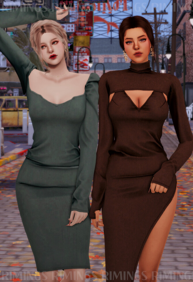 Sims 4 Simple Dress Set at RIMINGs