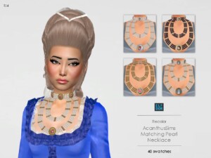 AcanthusSims Matching Pearl Necklace RC at Elfdor Sims