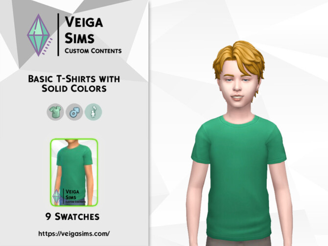 Sims 4 Basic T Shirts with Solid Colors by David Mtv at TSR